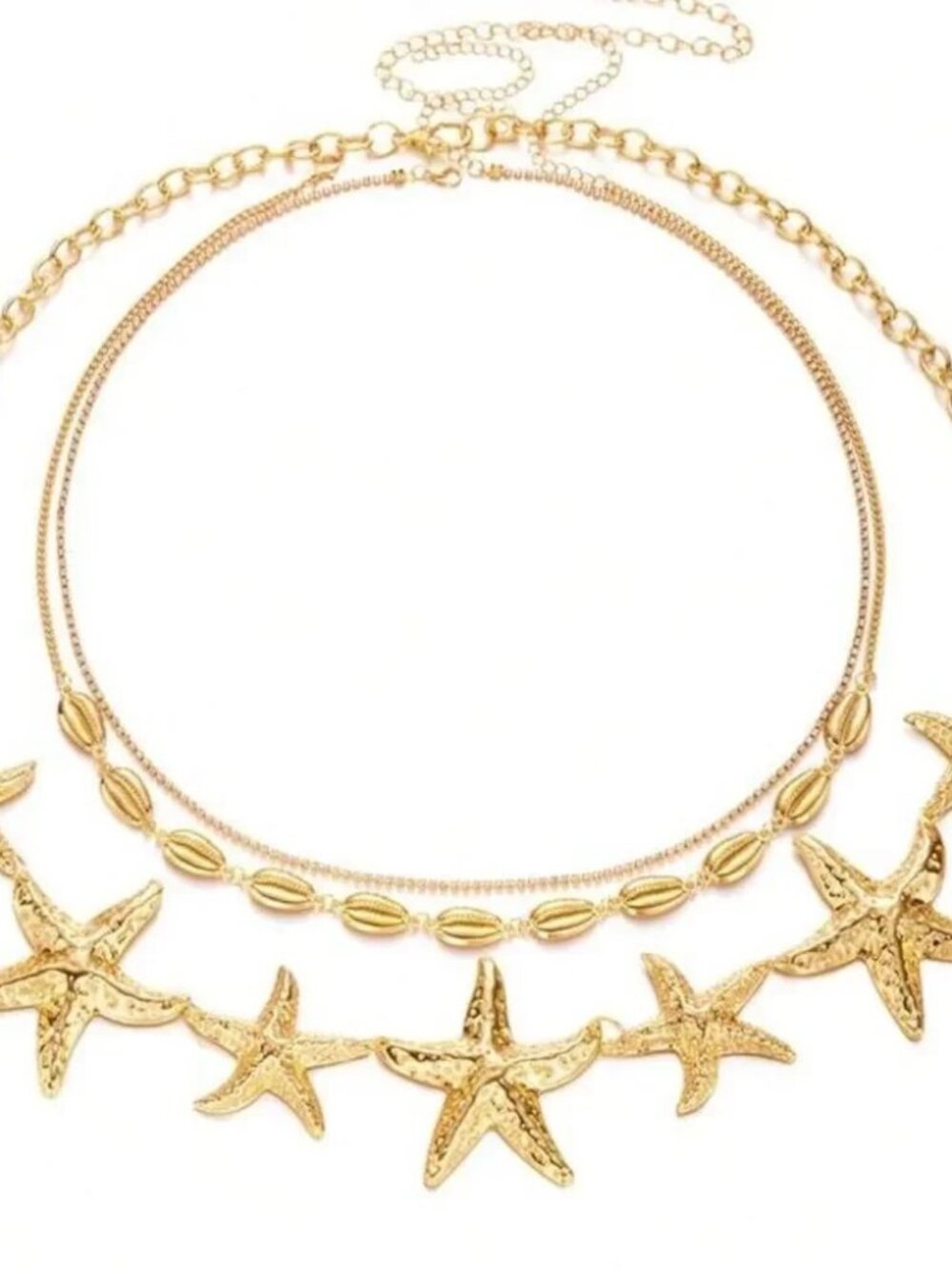 Gold Starfish and ShellWaist Chain N968 - Picture 2 of 3